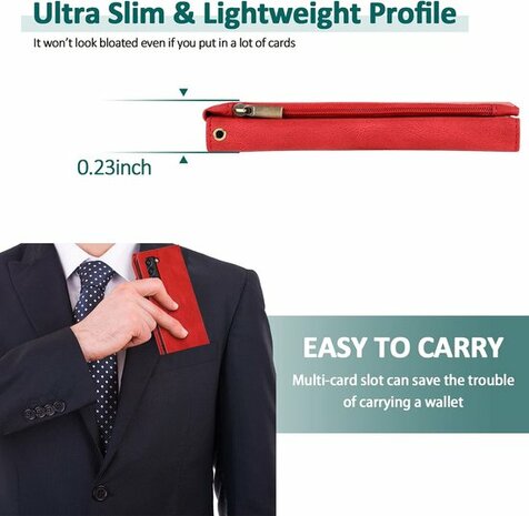 Samsung S22 Plus Rood - Book Case met Rits &amp; Extra Vakken