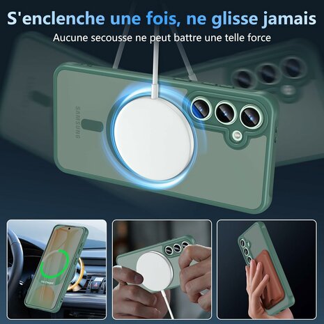 Samsung S24 FE - Groen - Matte Armor - Geschikt voor MagSafe