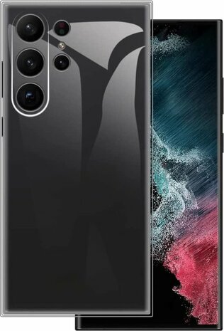 Samsung S23 Ultra - Siliconen Back Cover - Transparant
