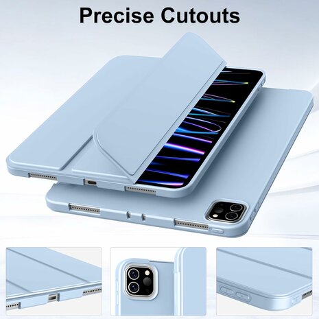 iPad Air (13 inch 2024 &amp; 2025) - Licht Blauw - Smart Cover