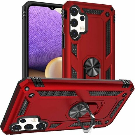 Samsung A32 5G Rood - Armor met Kickstand Ring