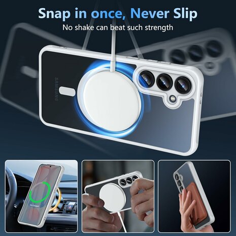 Samsung S24 FE - Grijs - Matte Armor - Geschikt voor MagSafe