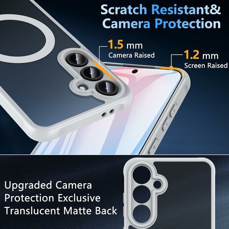 Samsung S24 FE - Grijs - Matte Armor - Geschikt voor MagSafe