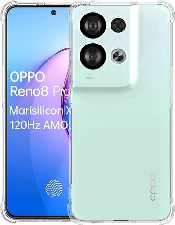 Reno 8 Pro - Anti Shock &amp; 2x Glas - Transparant