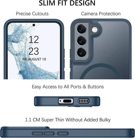 Samsung S22 - Matte MagSafe Armor - Blauw