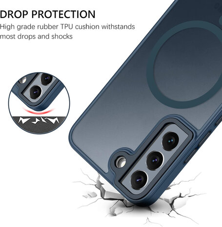 Samsung S22 - Matte MagSafe Armor - Blauw