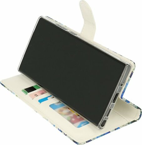Samsung S23 Plus met Blauwe Vlinder Print - Book Case