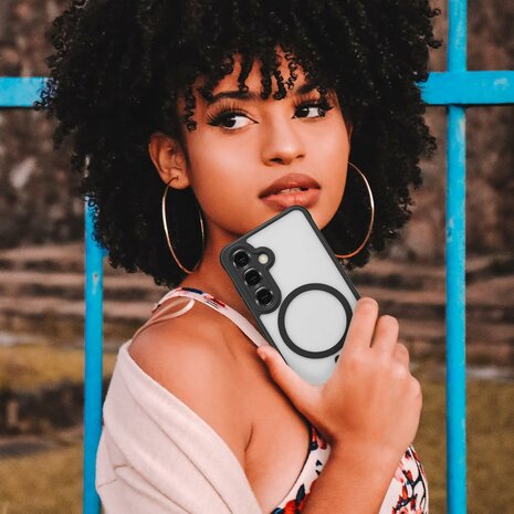 Samsung S24 FE - Zwart - Matte Armor - Geschikt voor MagSafe