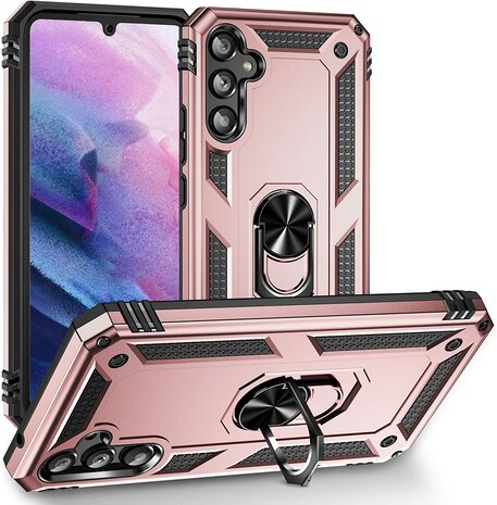Samsung A54 Roségoud - Armor met Kickstand Ring