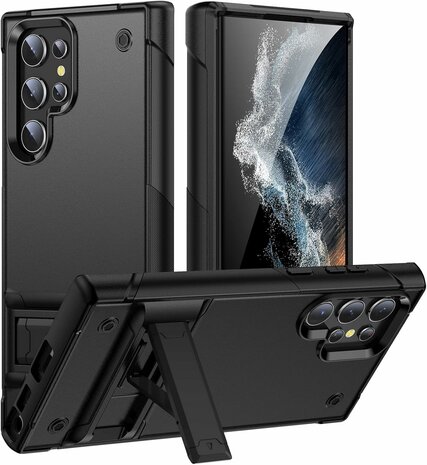 Samsung S25 Ultra - Heavy Duty Kickstand - Zwart