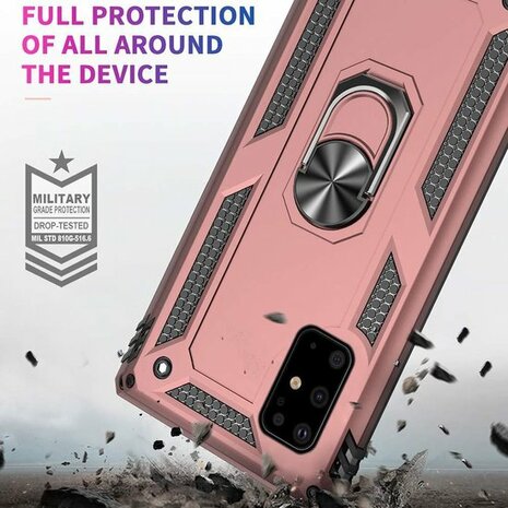 Samsung S20 Plus - Armor met Kickstand Ring - Roségoud