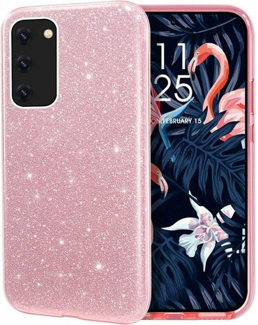 Samsung A72 - Glitter Back Cover - Roze