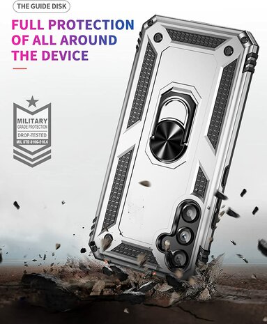 Samsung A54 Grijs - Armor met Kickstand Ring