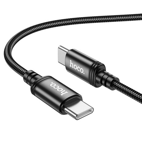 Hoco X91 Oplaad &amp; Data Type C Gevlochten Kabel 3 Meter 60W- Zwart