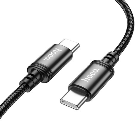 Hoco X91 Oplaad &amp; Data Type C Gevlochten Kabel 3 Meter 60W- Zwart