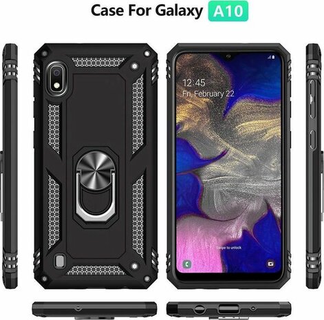 Samsung A10 - Armor met Kickstand Ring - Roségoud