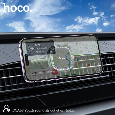 Hoco Super Magnetische Telefoon Houder - Auto Ventilatie Rooster - Ook Geschikt voor Ronde Ventilatie Rooster