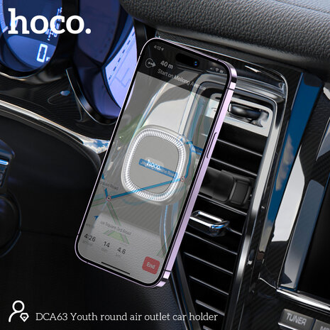 Hoco Super Magnetische Telefoon Houder - Auto Ventilatie Rooster - Ook Geschikt voor Ronde Ventilatie Rooster
