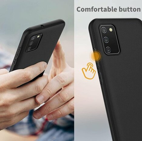 Samsung A02S - Siliconen Back Cover - Zwart