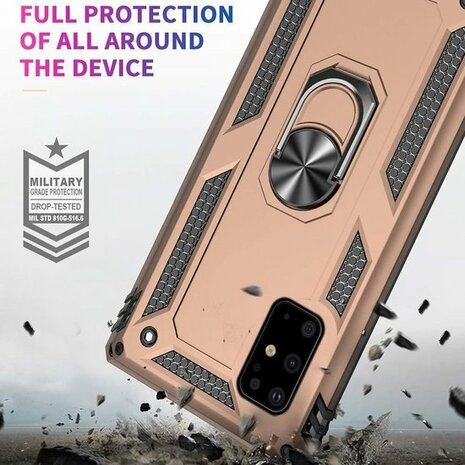 Samsung S20 Plus - Armor met Kickstand Ring - Goud