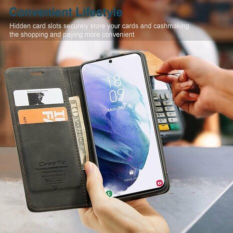 Samsung S21 Plus Charcoal Grey - Book Case