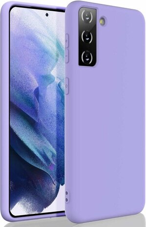 Samsung S21 - Siliconen Back Cover - Paars