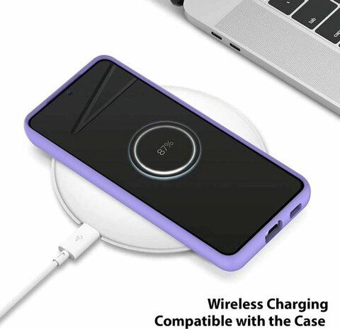 Samsung S21 - Siliconen Back Cover - Paars