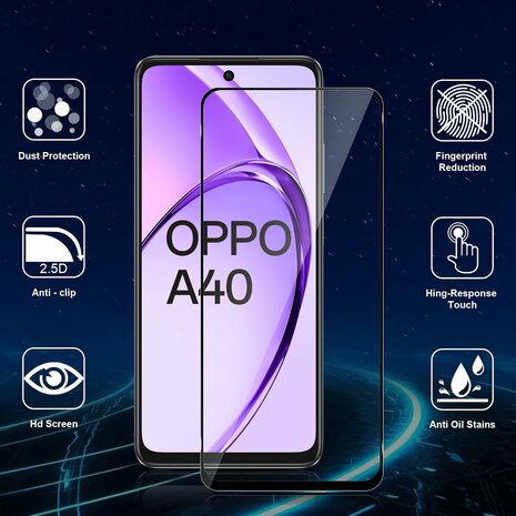 Oppo A40 / A40m / A60 5G - Full Glas - 2 Stuks