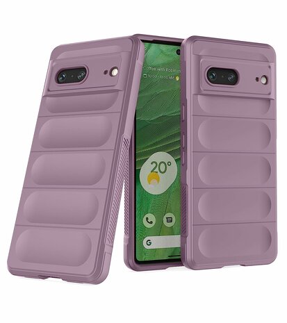 Pixel 7A Paars - Schok Bestendig - Siliconen Back Cover