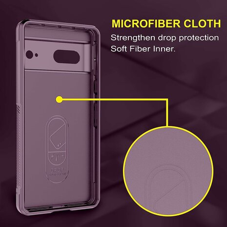 Pixel 7A Paars - Schok Bestendig - Siliconen Back Cover