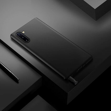 Samsung Note 10 - Siliconen Back Cover - Zwart