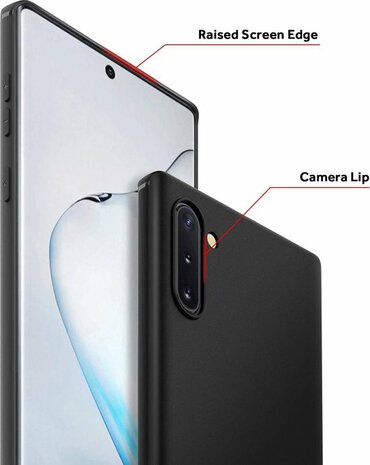 Samsung Note 10 - Siliconen Back Cover - Zwart