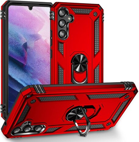 Samsung A54 Rood - Armor met Kickstand Ring