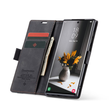 Samsung S24 Ultra Charcoal Gray - Book Case