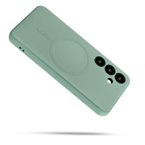 Samsung S25 - Pistachio Groen - Camera Siliconen MagSafe Back Cover