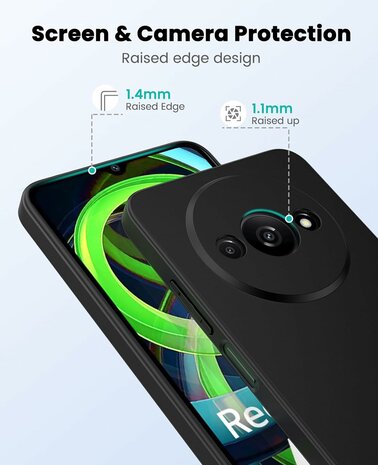 Redmi A3 - Back Cover &amp; 2x Glas - Zwart