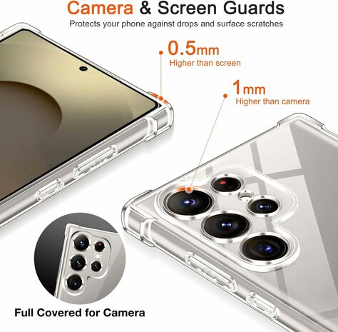 Samsung Galaxy S25 Ultra - Transparant - Cam Anti Shock
