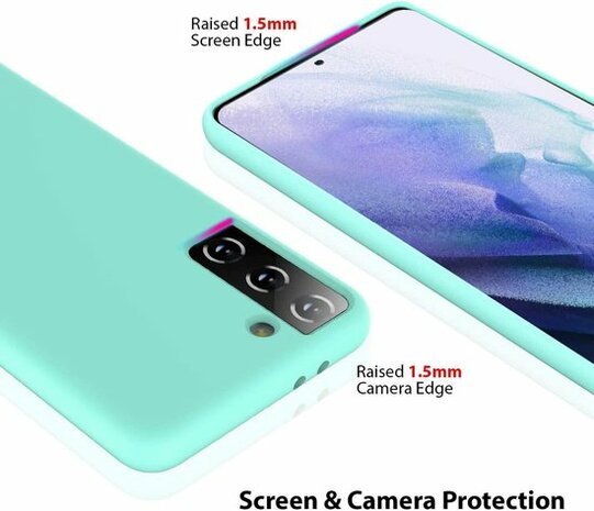 Samsung S21 - Siliconen Back Cover - Turquoise