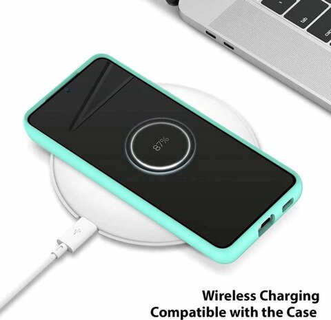 Samsung S21 - Siliconen Back Cover - Turquoise