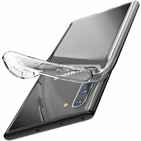 Samsung Note 10 - Siliconen Back Cover - Transparant