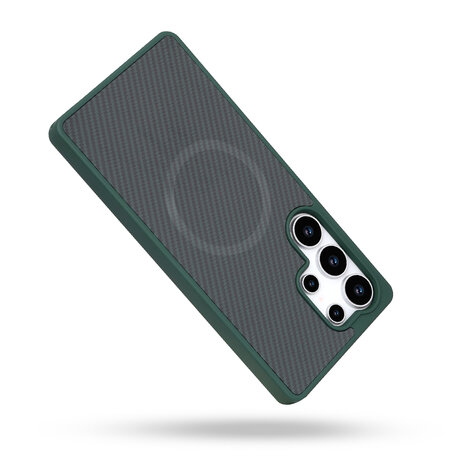 Samsung S24 Ultra - Groen - Carbon MagSafe Back Cover