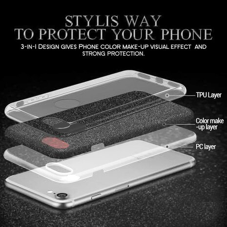 Samsung A25 - Glitter Back Cover - Zwart