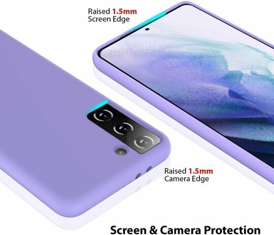 Samsung S21 Plus - Siliconen Back Cover - Paars