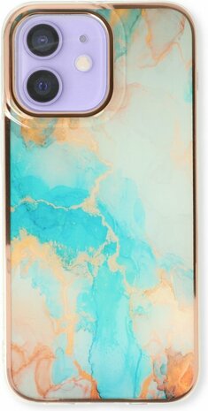 iPhone 11 - Marmer Back Cover - Aqua