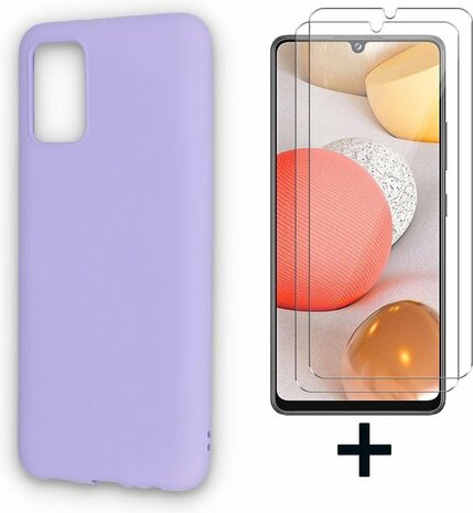 A02S - Back Cover &amp; 2X Glas - Paars