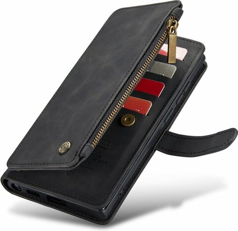 Samsung S22 Ultra Charcoal Gray - Book Case met Rits