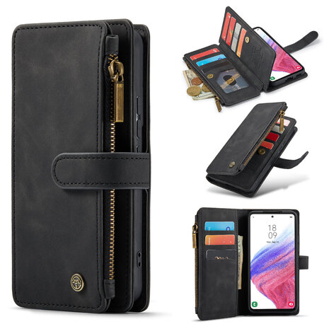 Samsung S25 - Charcoal Gray - Book Case met Rits