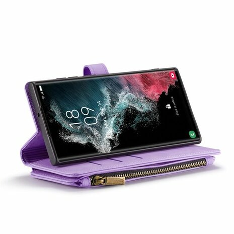 Samsung S23 Ultra Bright Lila - Book Case met Rits