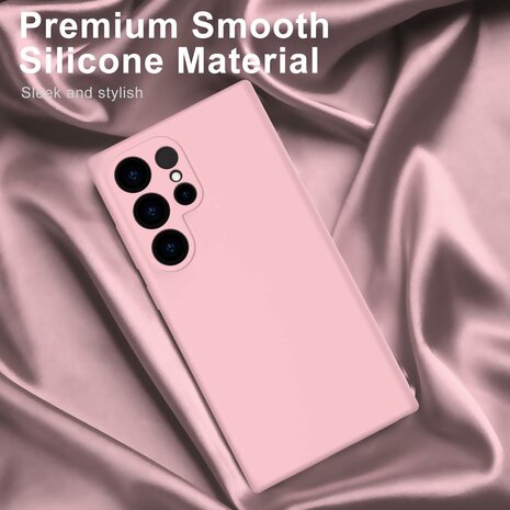 Samsung S24 Ultra - Liquid Back Cover - Zalm Roze
