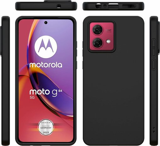 Moto G84 - Siliconen Back Cover - Zwart